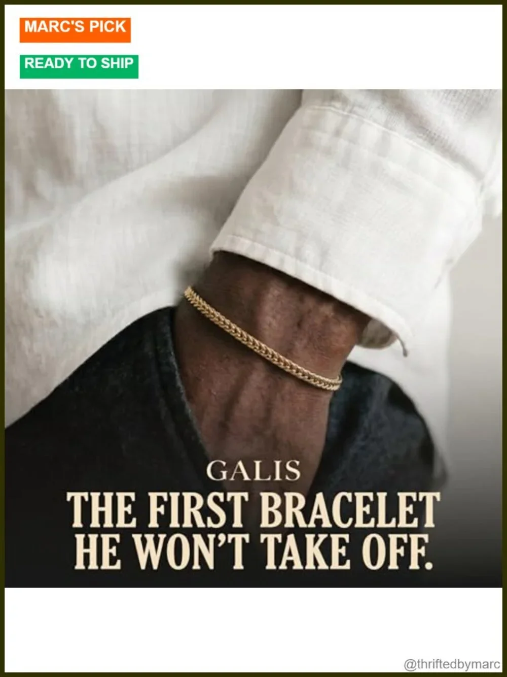 Men's Stainless Steel Rope Chain Bracelet - Non Tarnish